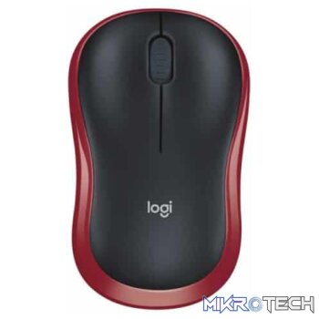 Logitech M185 Wireless Optical Ambidextrous Office Mouse  Red